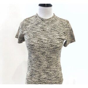 Womens free people marled short sleeve sweater